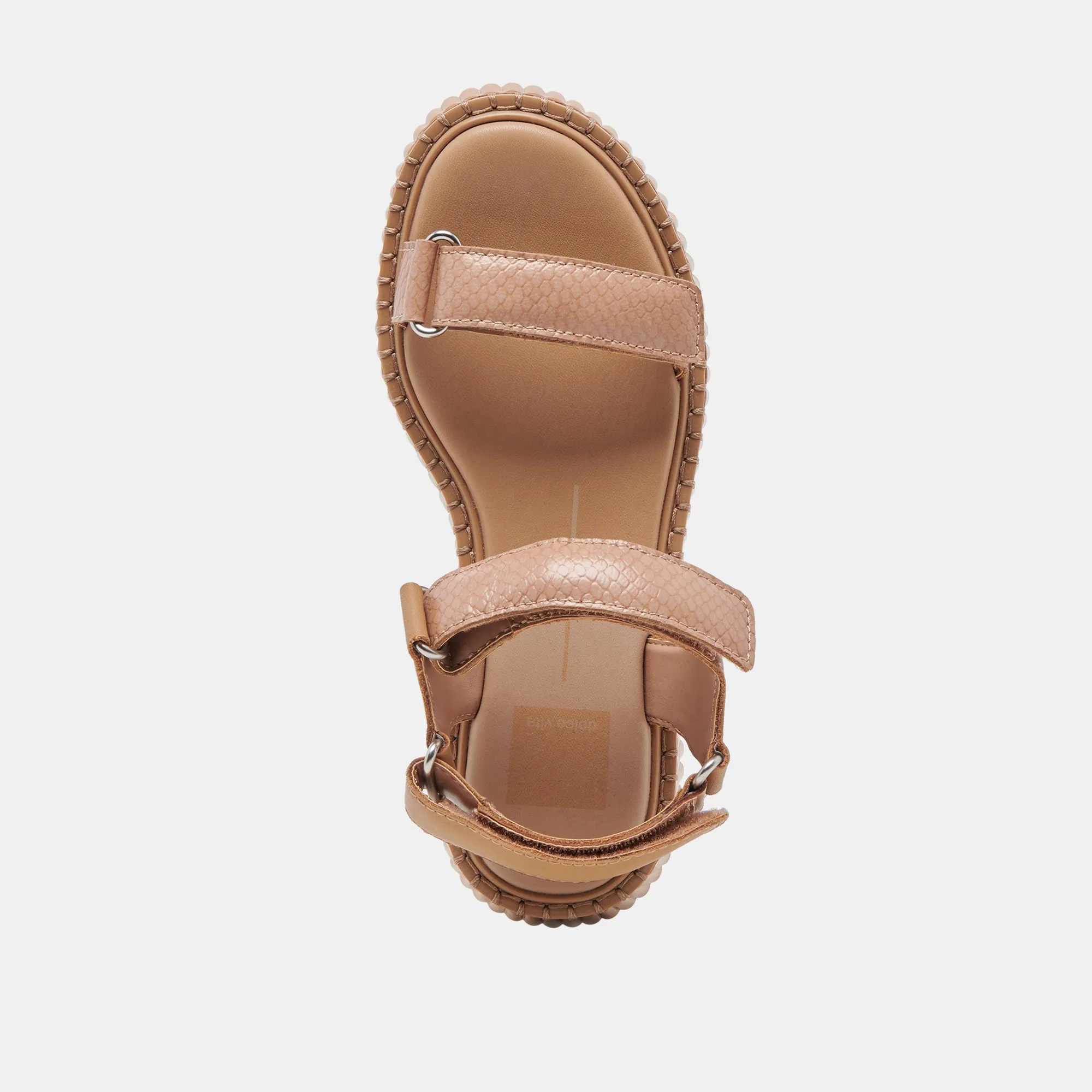 DEBRA SANDALES TOFFEE CUIR EMBOSSE