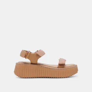 DEBRA SANDALES TOFFEE CUIR EMBOSSE