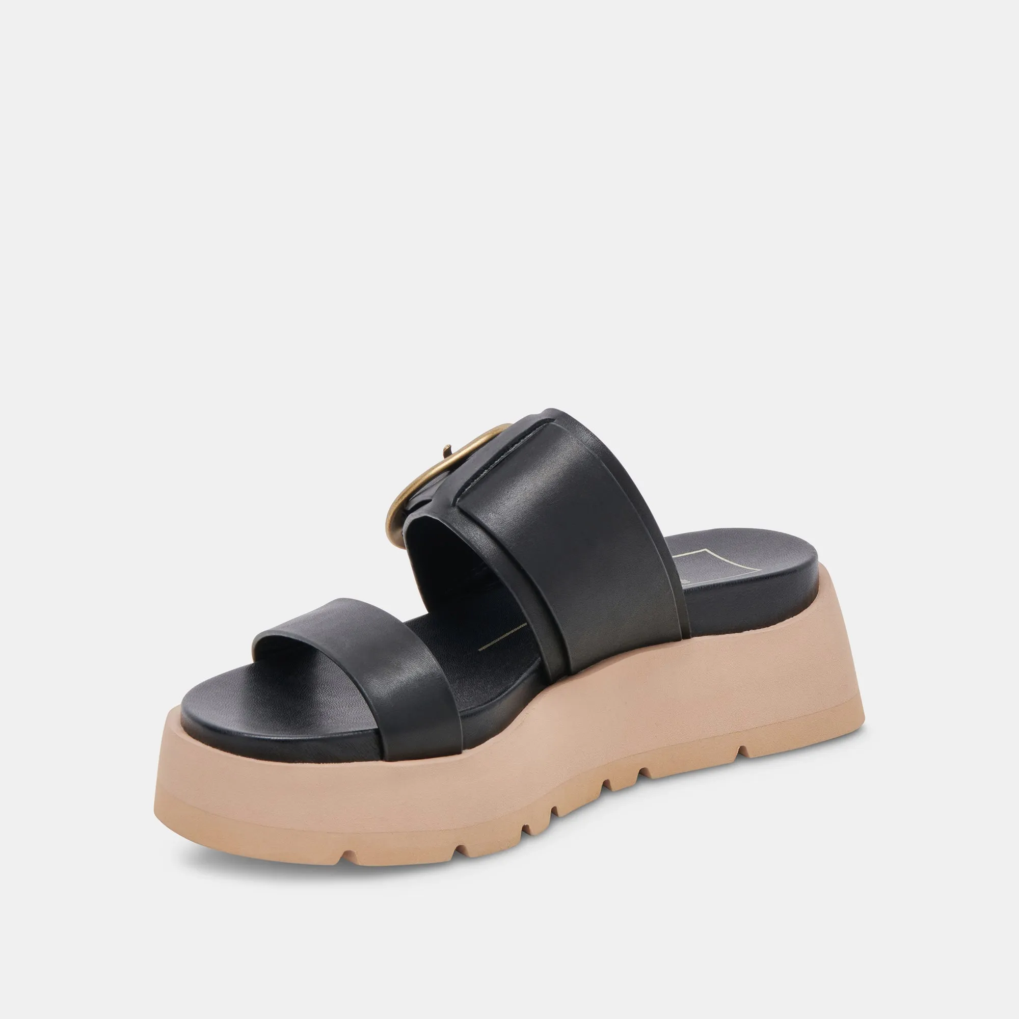 SANDALES DEX EN CUIR NOIR