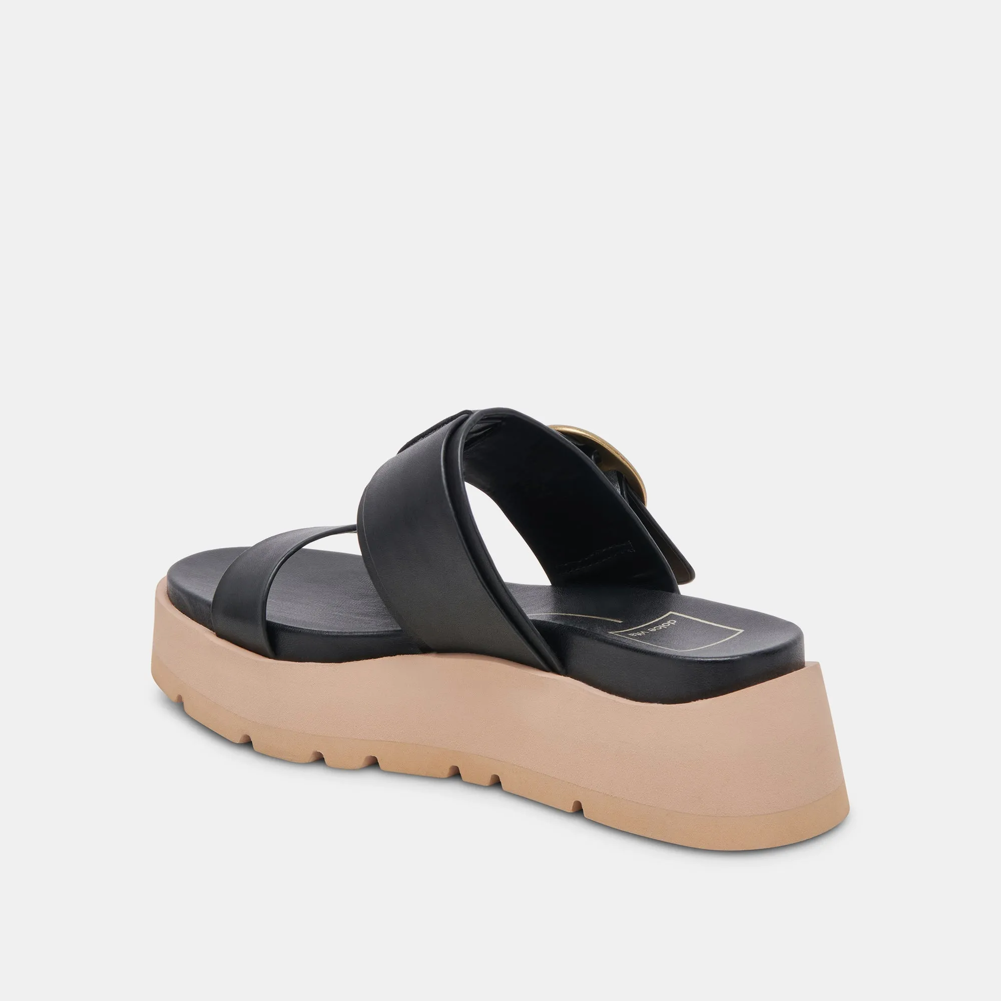 SANDALES DEX EN CUIR NOIR