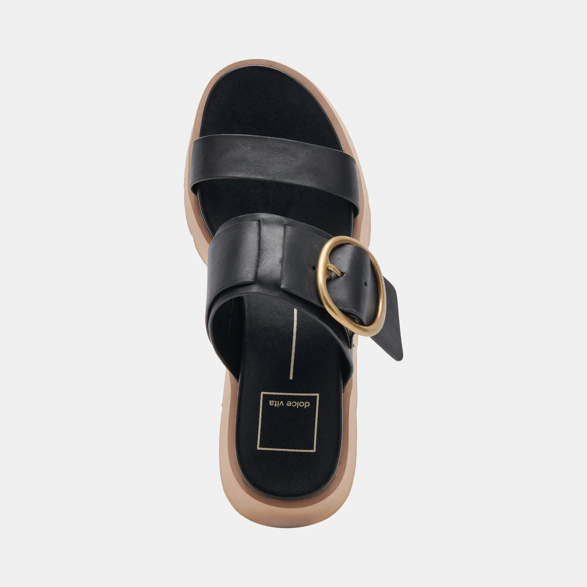 SANDALES DEX EN CUIR NOIR