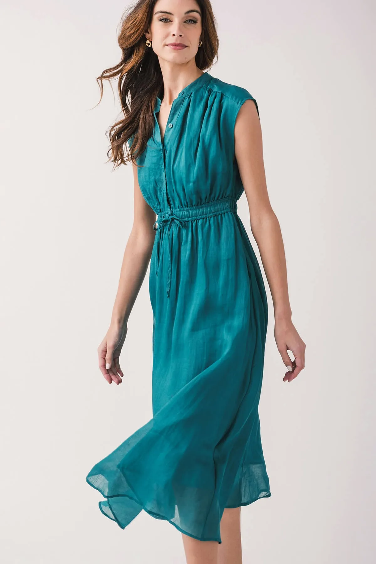 Robe longue Elan à manches capsules