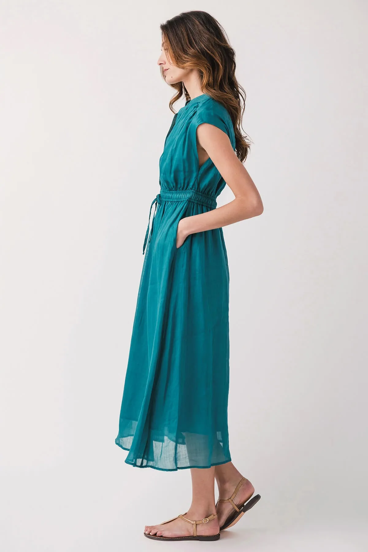 Robe longue Elan à manches capsules