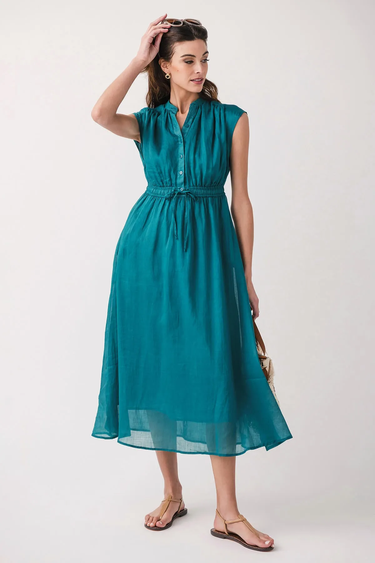 Robe longue Elan à manches capsules