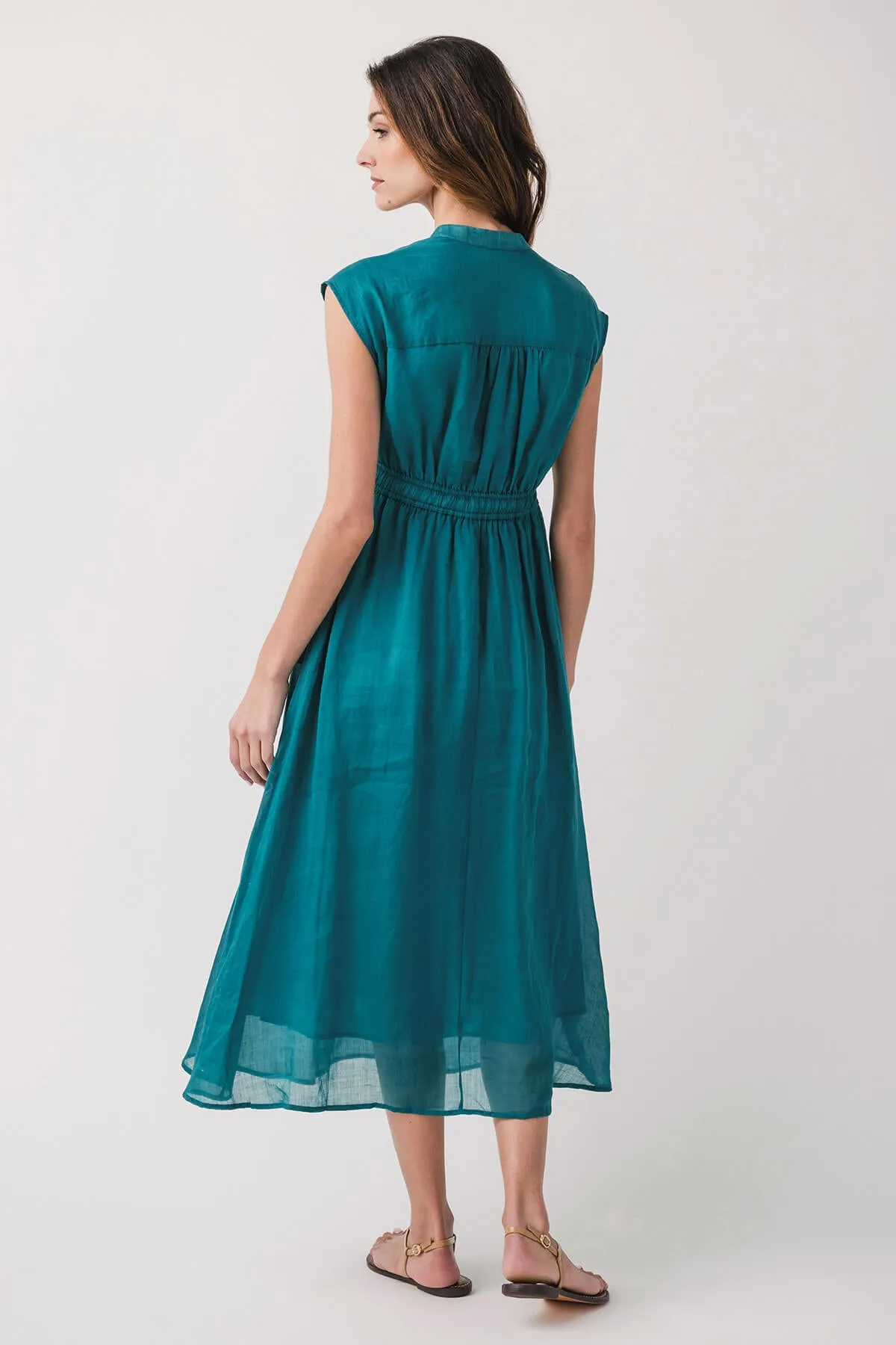 Robe longue Elan à manches capsules