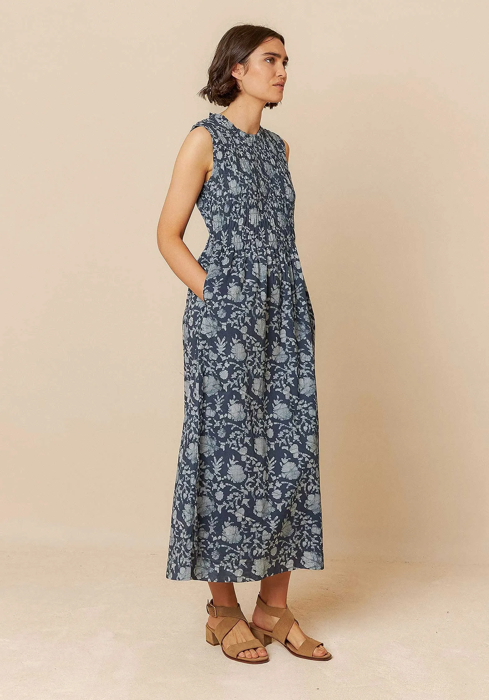 Robe Maxi Élastique Mc181 Indigo