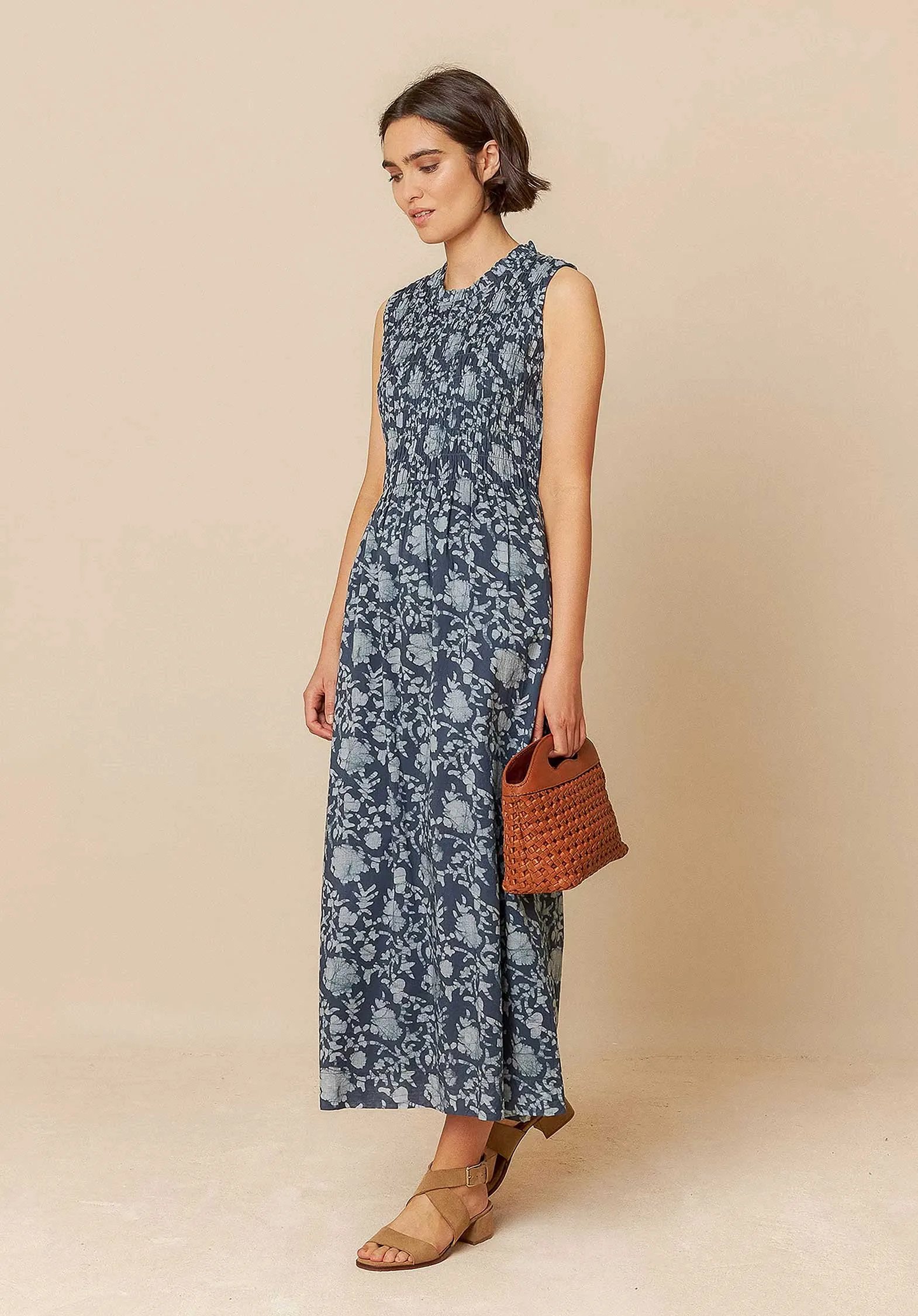Robe Maxi Élastique Mc181 Indigo