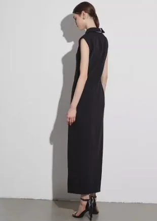 Robe élégante sans manches à taille haute - Robe mi-longue décontractée pour femmes