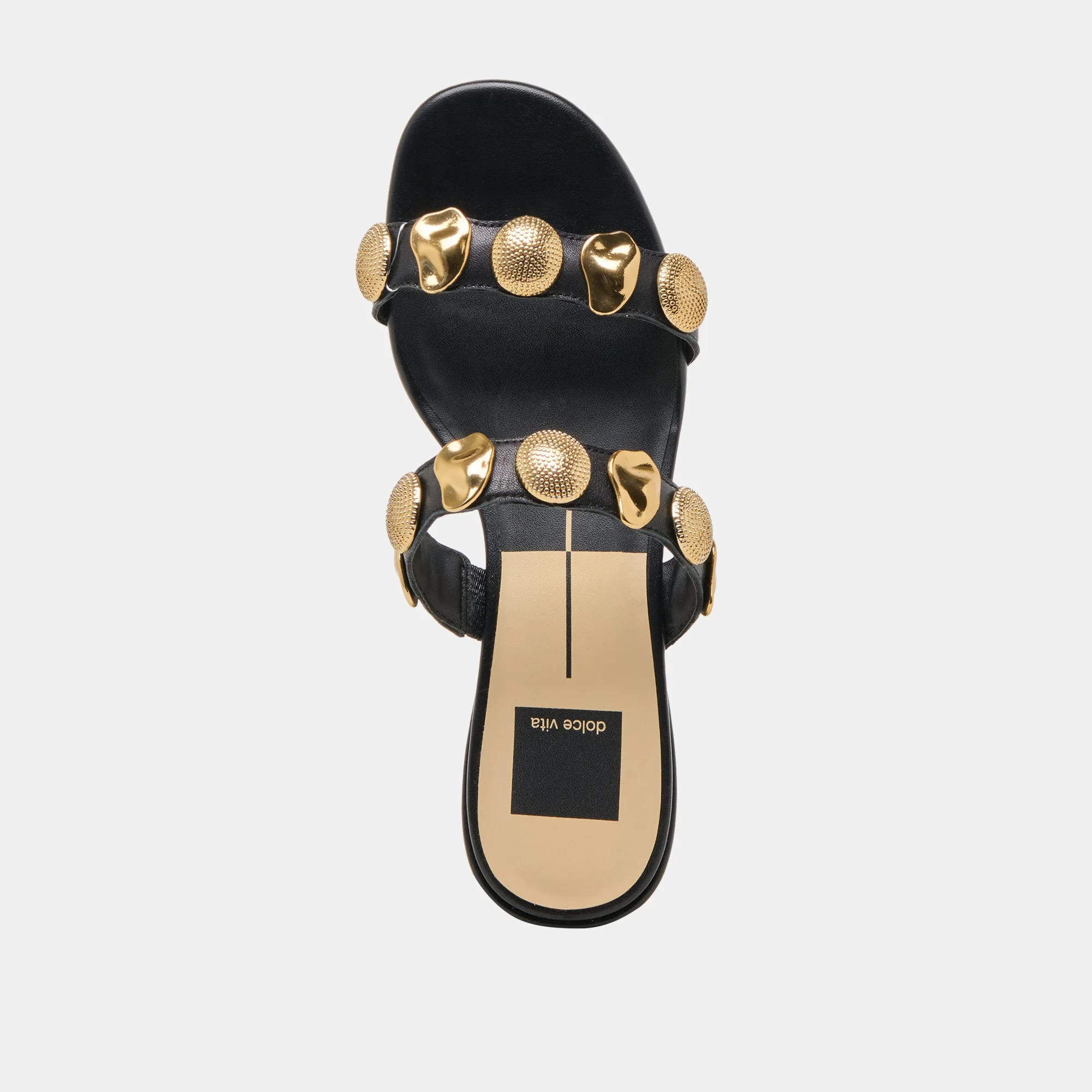 SANDALES FARROW EN CUIR NOIR