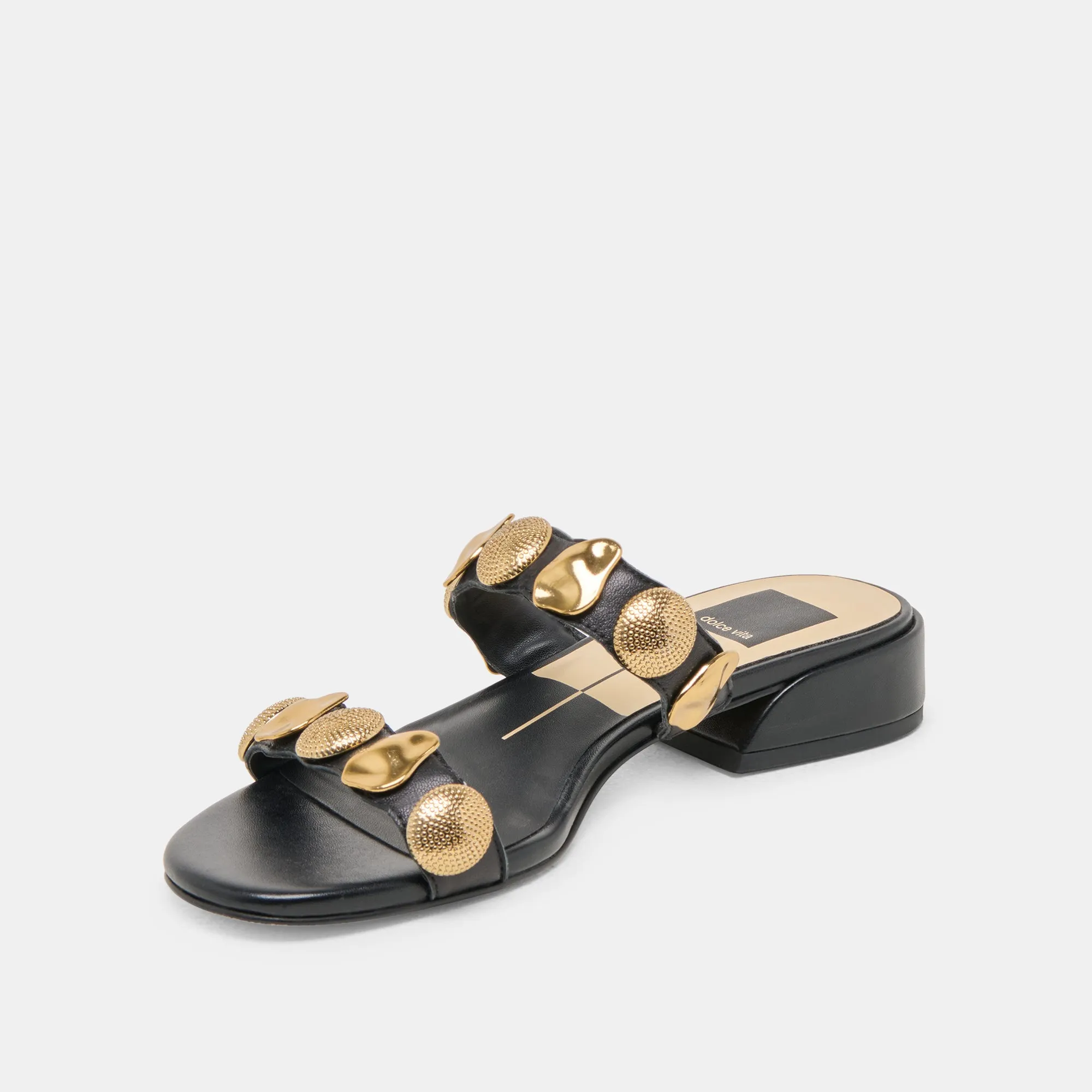 SANDALES FARROW EN CUIR NOIR