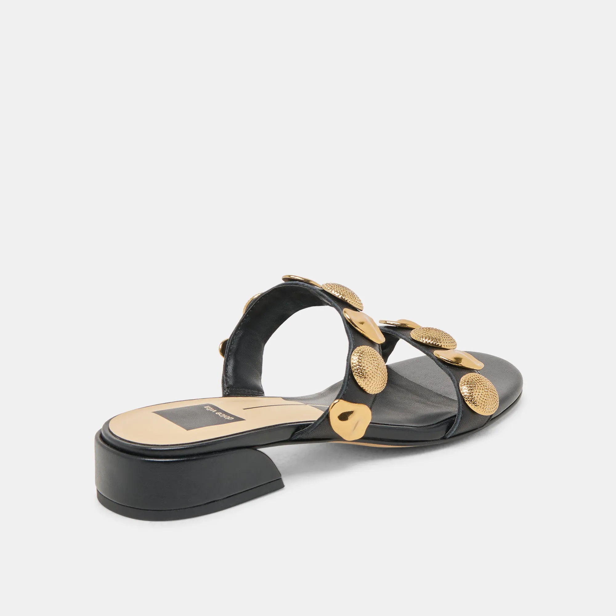 SANDALES FARROW EN CUIR NOIR