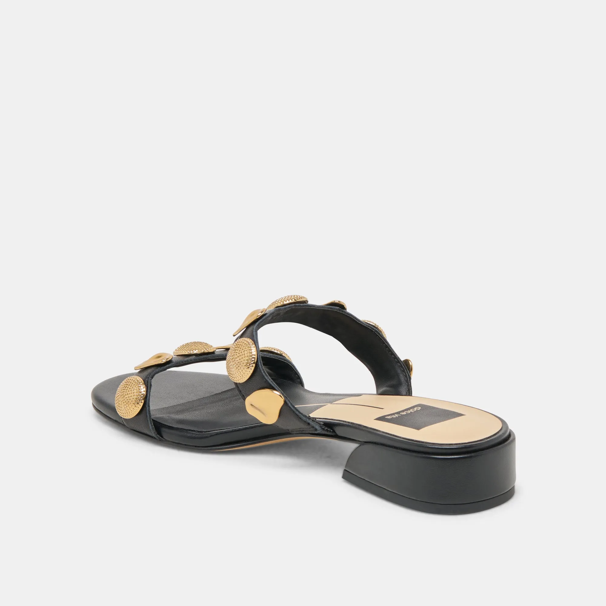 SANDALES FARROW EN CUIR NOIR