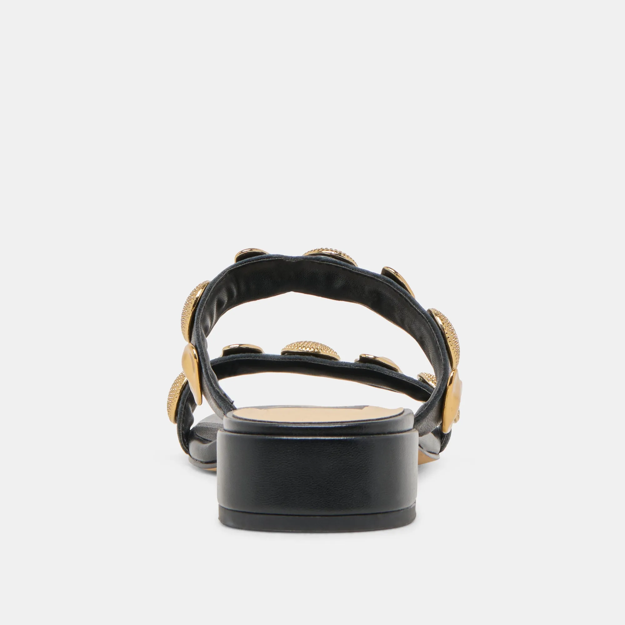 SANDALES FARROW EN CUIR NOIR