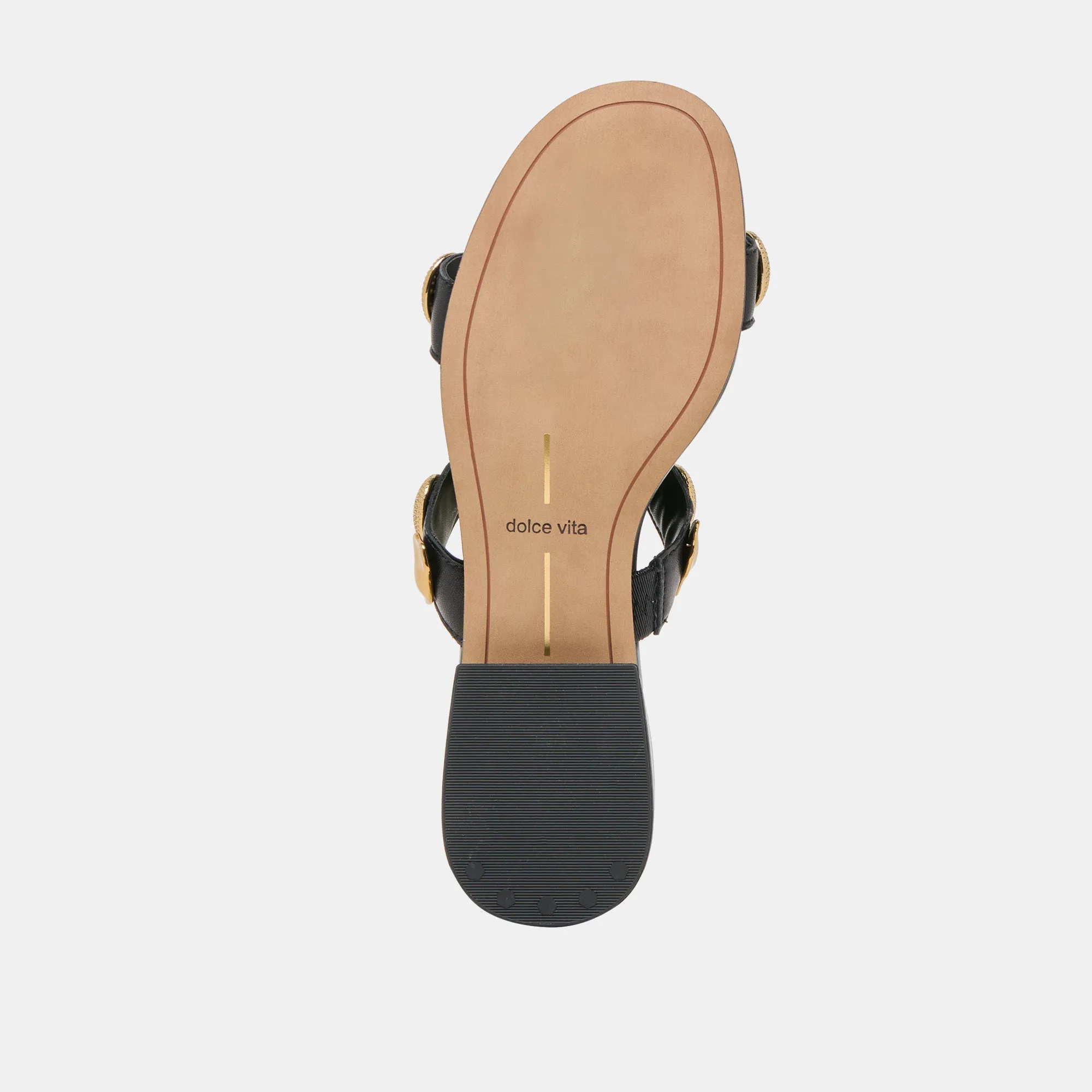 SANDALES FARROW EN CUIR NOIR