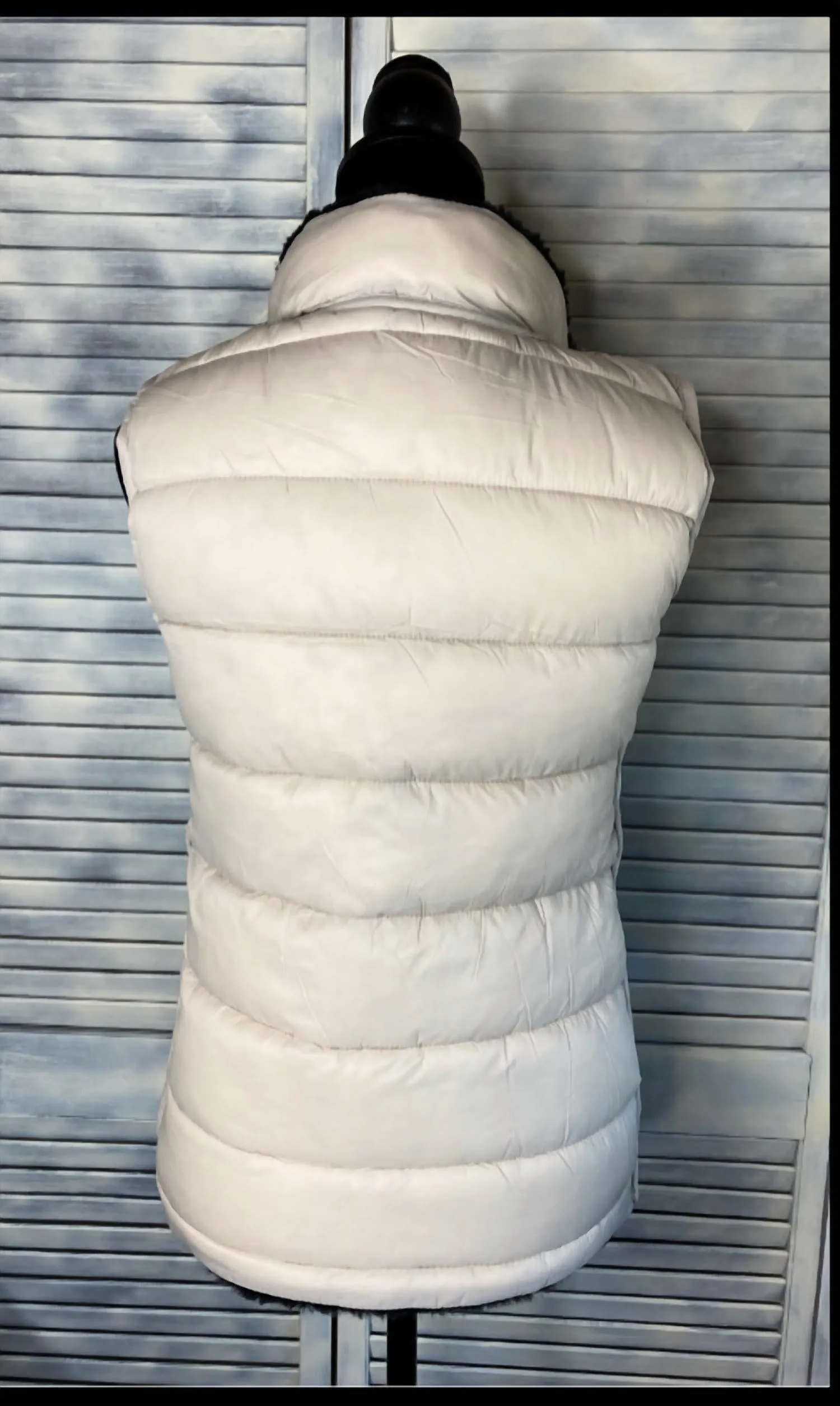 Gilet réversible en fausse fourrure de lapin multicolore