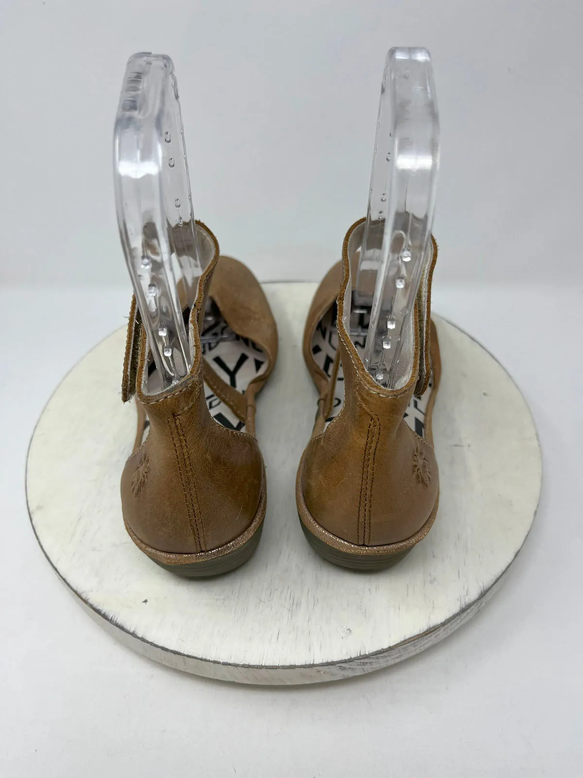 Sandales Fly London Taille 10.5/11 (41) Beige & Or Craquelé