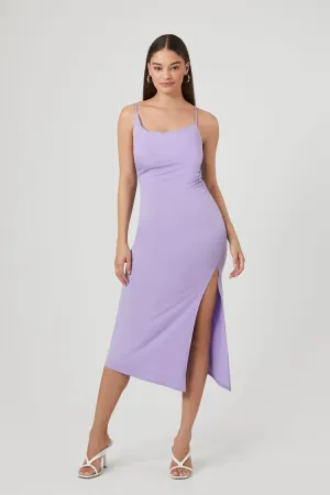 Forever 21 Robe midi asymétrique pour femme avec fente - Raisin Forever 21