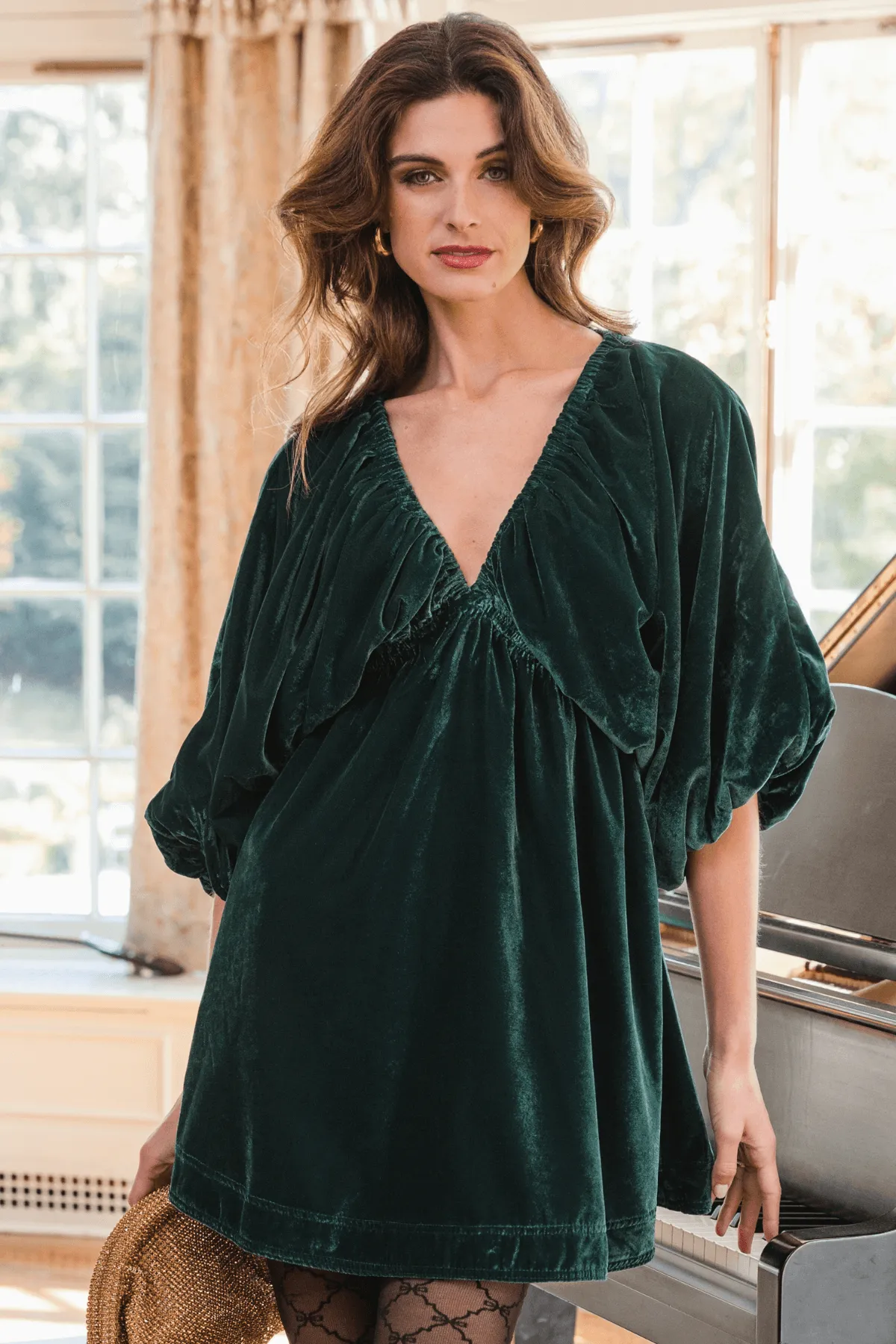Robe Portia en velours mini de Free People