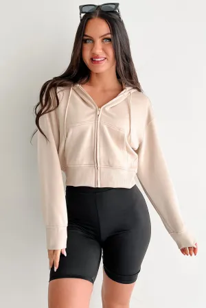 Pull à capuche zippé Prêt à partir (Kaki)