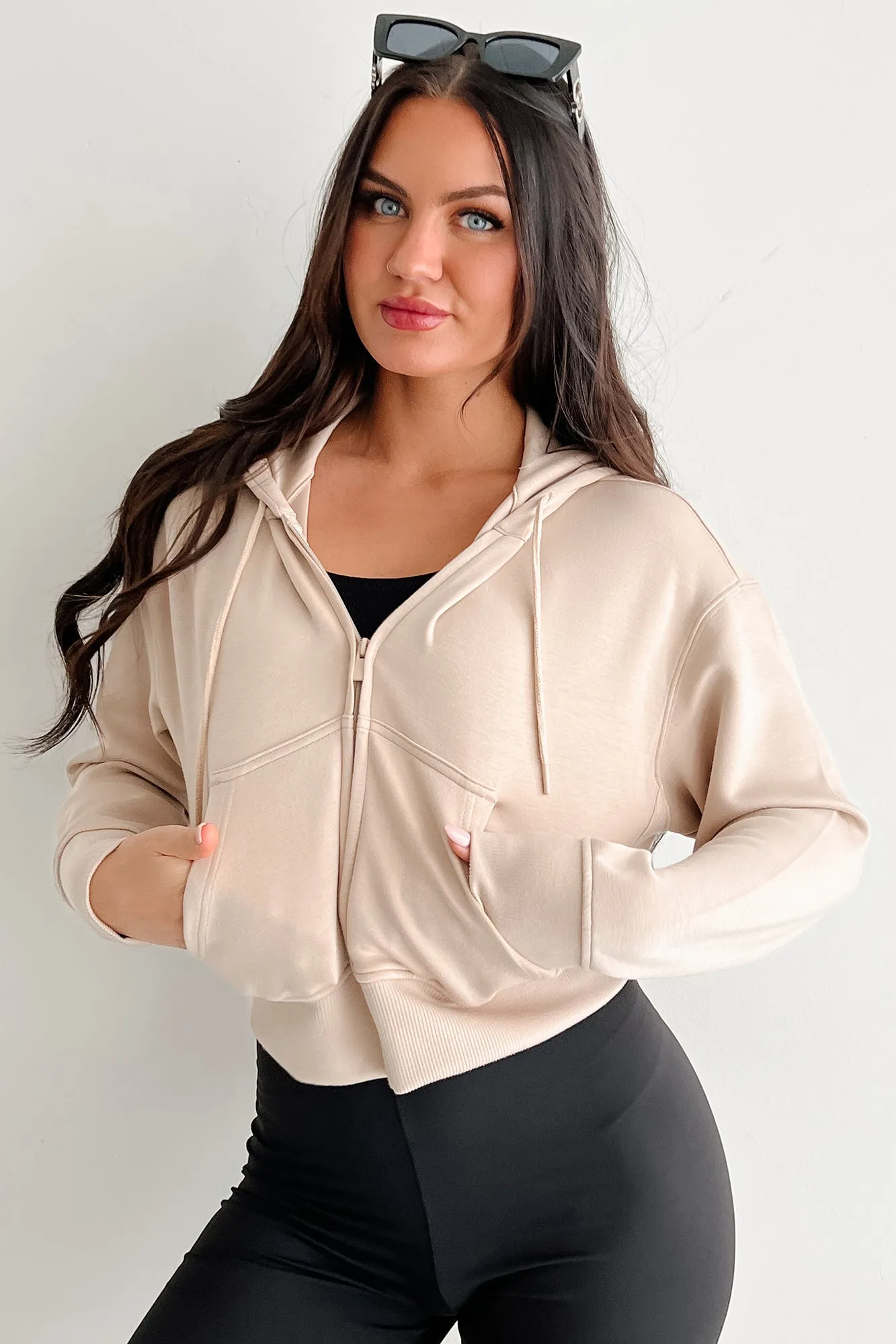 Pull à capuche zippé Prêt à partir (Kaki)