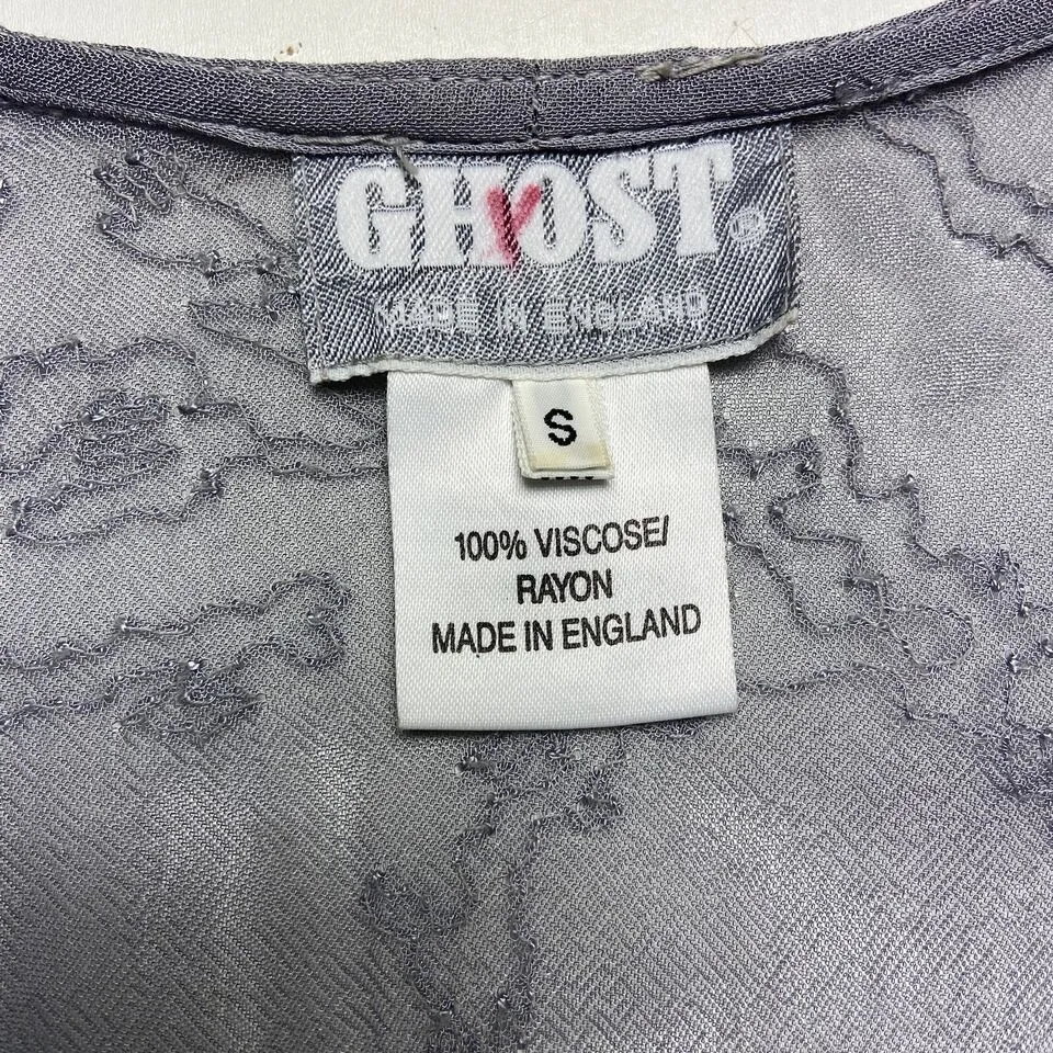 Ghost England. Tanya Sarne. Robe longue vintage des années 1990 semi-transparente