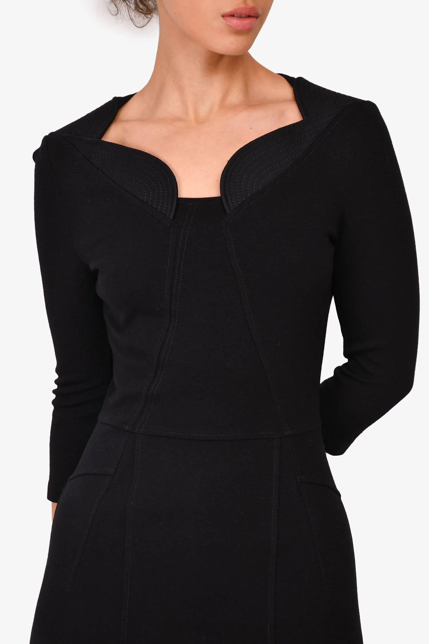 Robe droite Givenchy Noir à manches 3/4 Taille 38