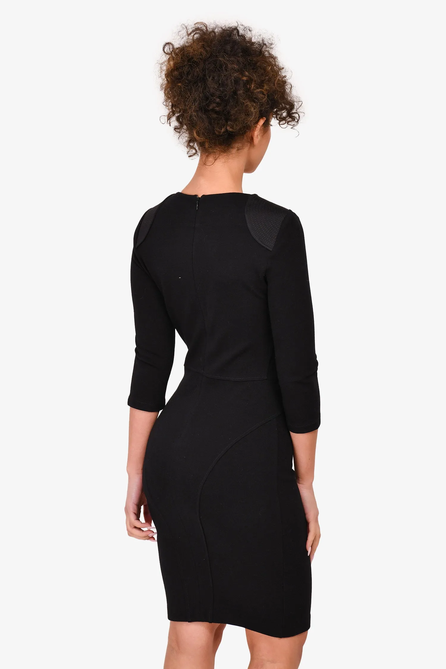 Robe droite Givenchy Noir à manches 3/4 Taille 38