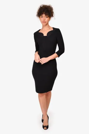 Robe droite Givenchy Noir à manches 3/4 Taille 38