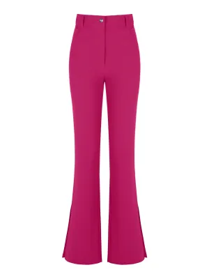 Pantalon à taille haute avec fente