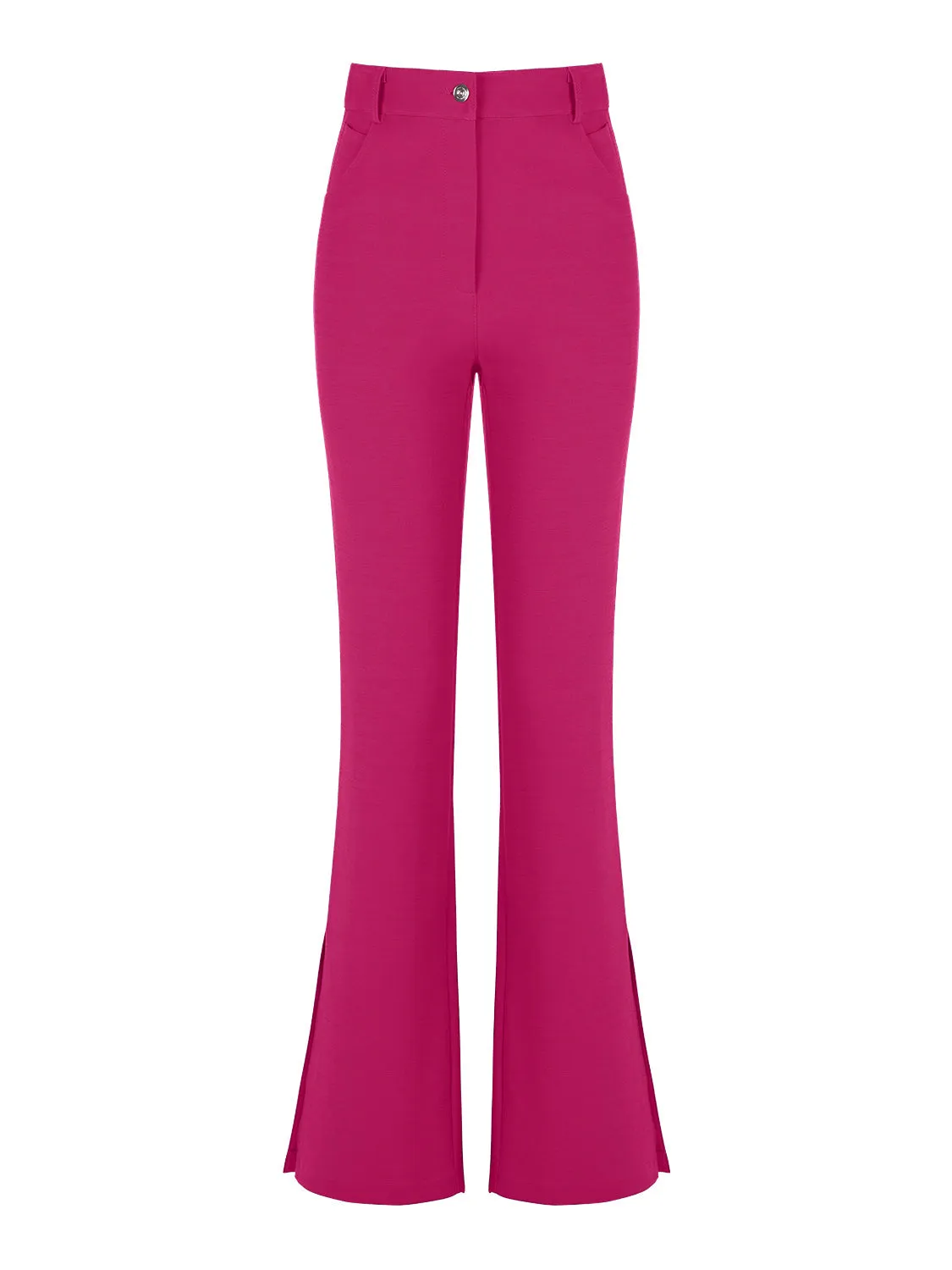 Pantalon à taille haute avec fente