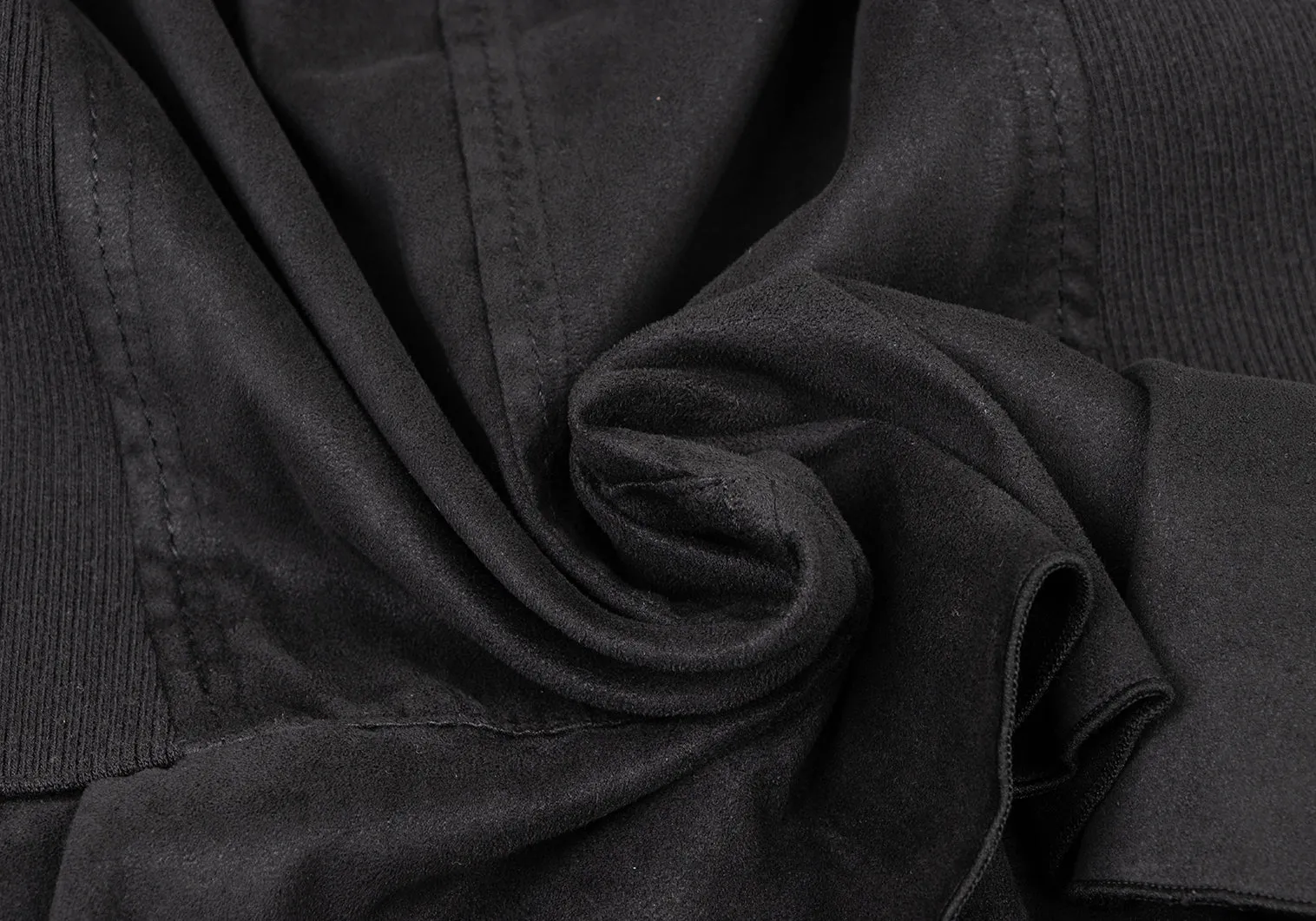 HIROKO KOSHINO HIROKO BIS JAPAN. Tunique/Robe courte en daim synthétique noir à fermeture éclair
