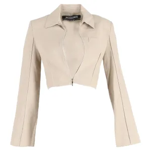 Jacquemus La Veste Limao Veste Coupée en Lin Beige