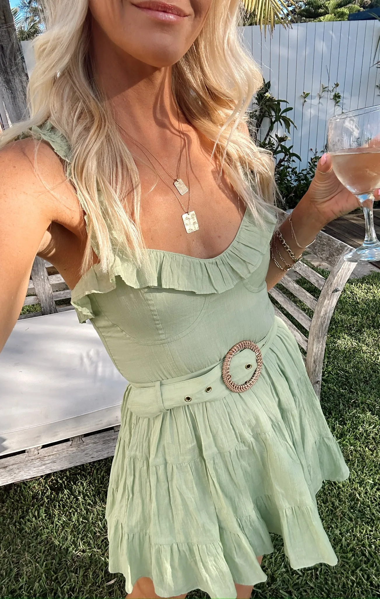 Robe courte Jolene ~ Sauge
