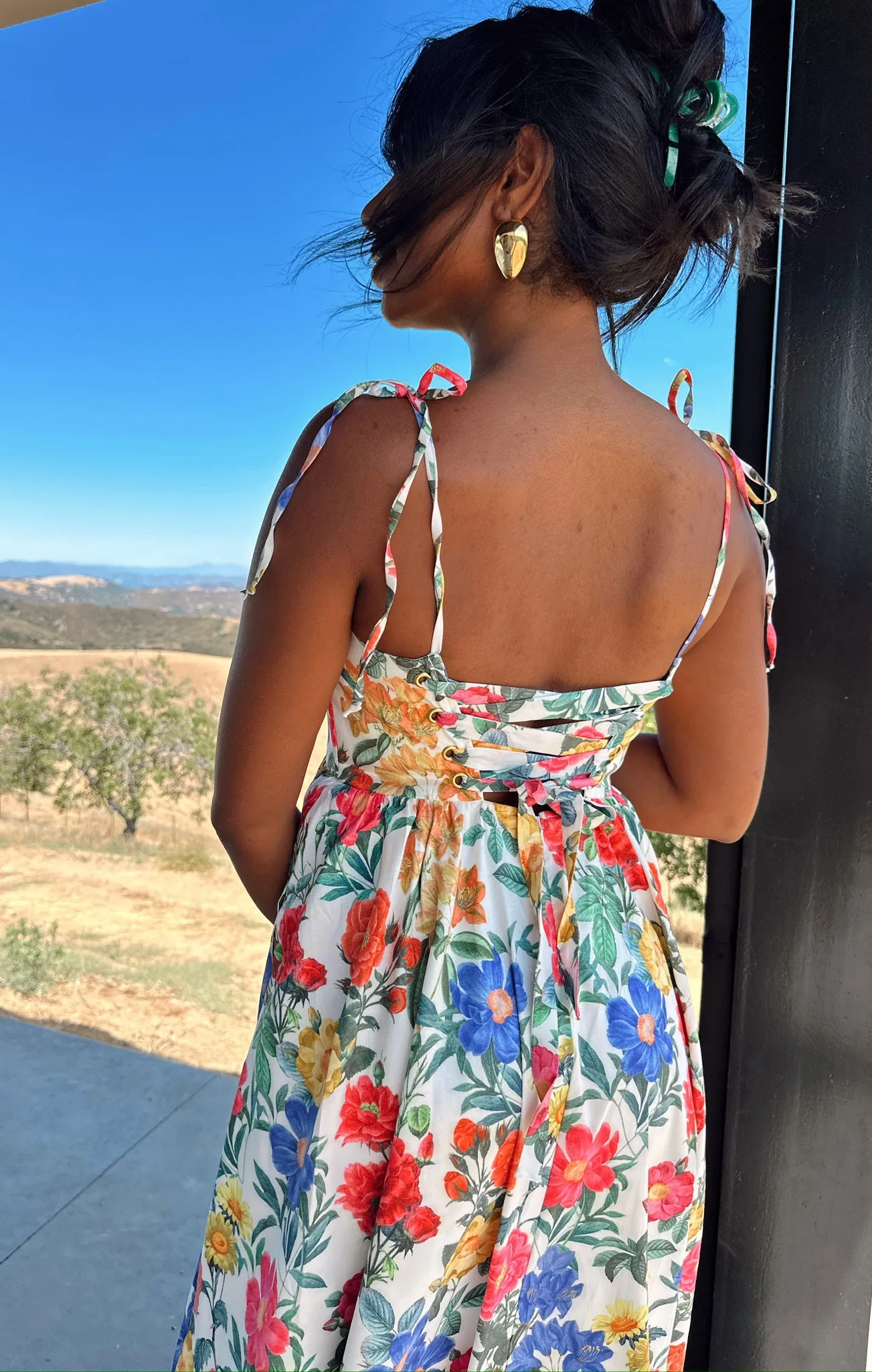 Robe longue Juliet ~ Pivoine charmante en taffetas blanc