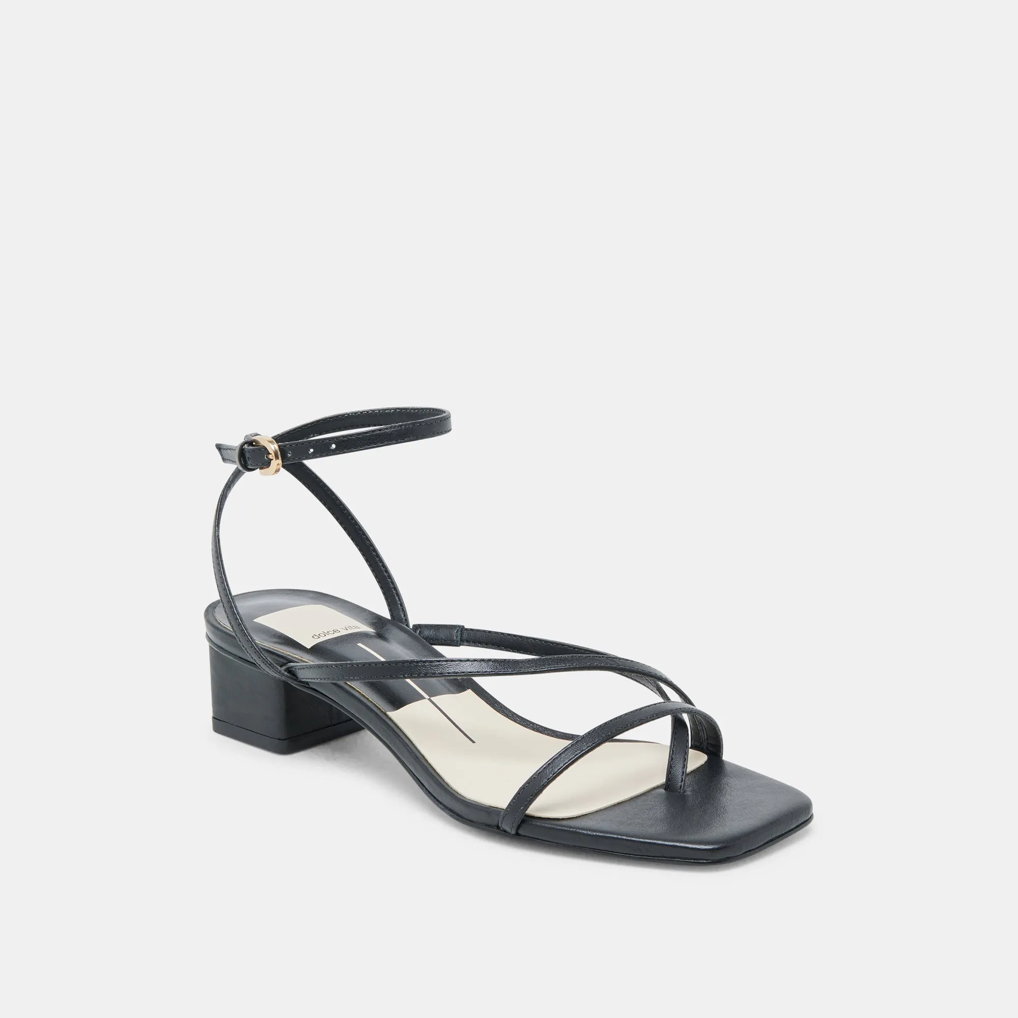 SANDALES KARLOS EN CUIR NOIR