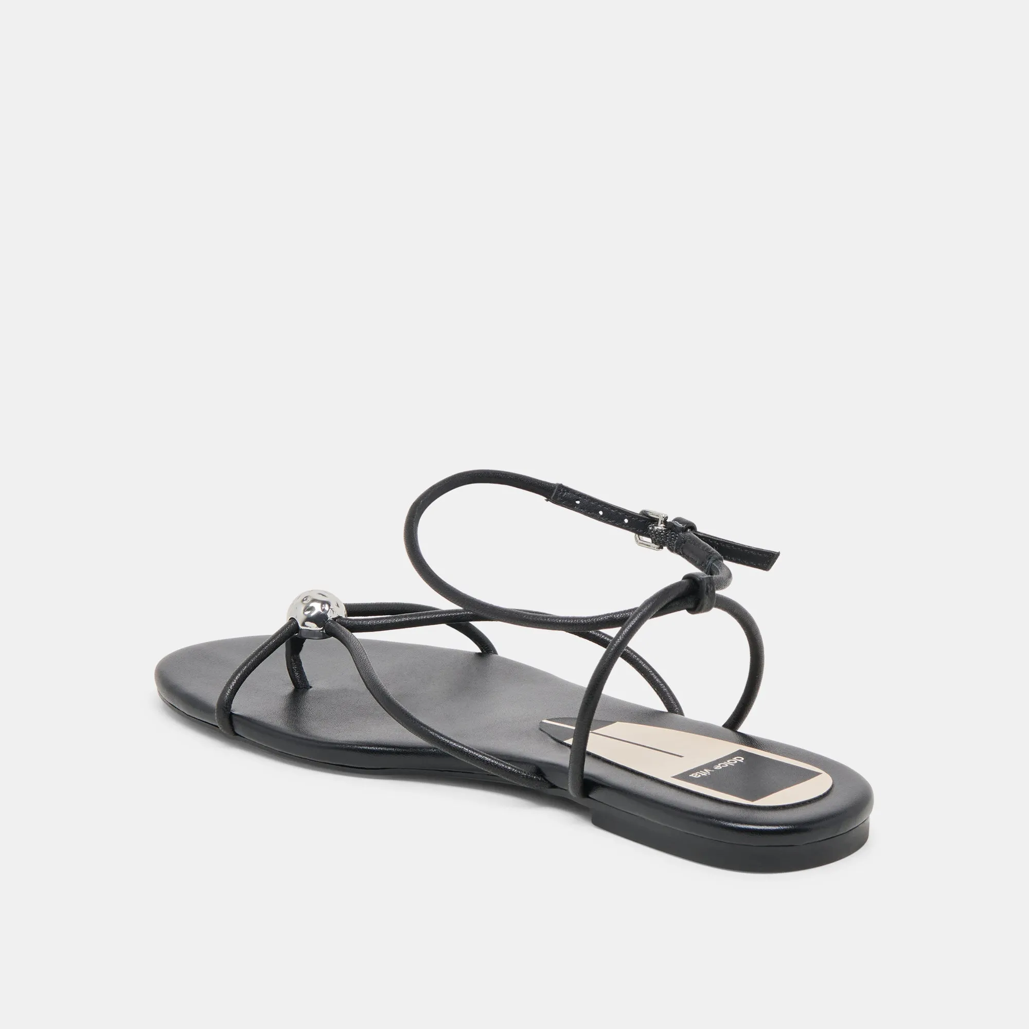 SANDALES KENLEY EN CUIR NOIR