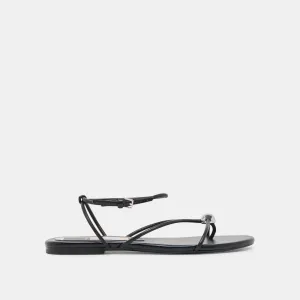 SANDALES KENLEY EN CUIR NOIR