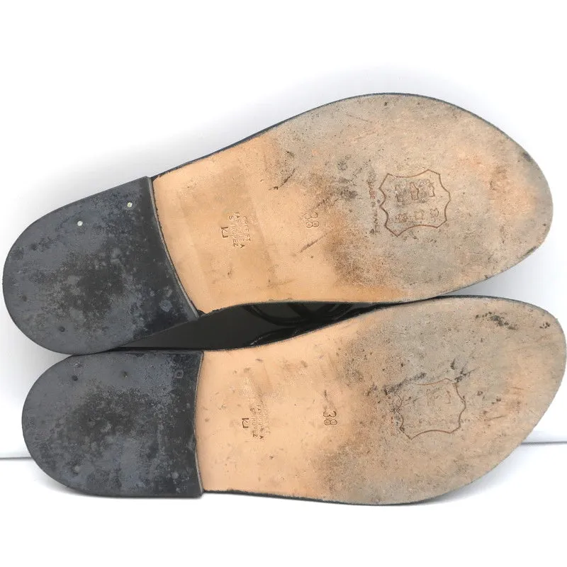 Sandales K.Jacques Sycomore à lanières thong en cuir métallisé taille 38