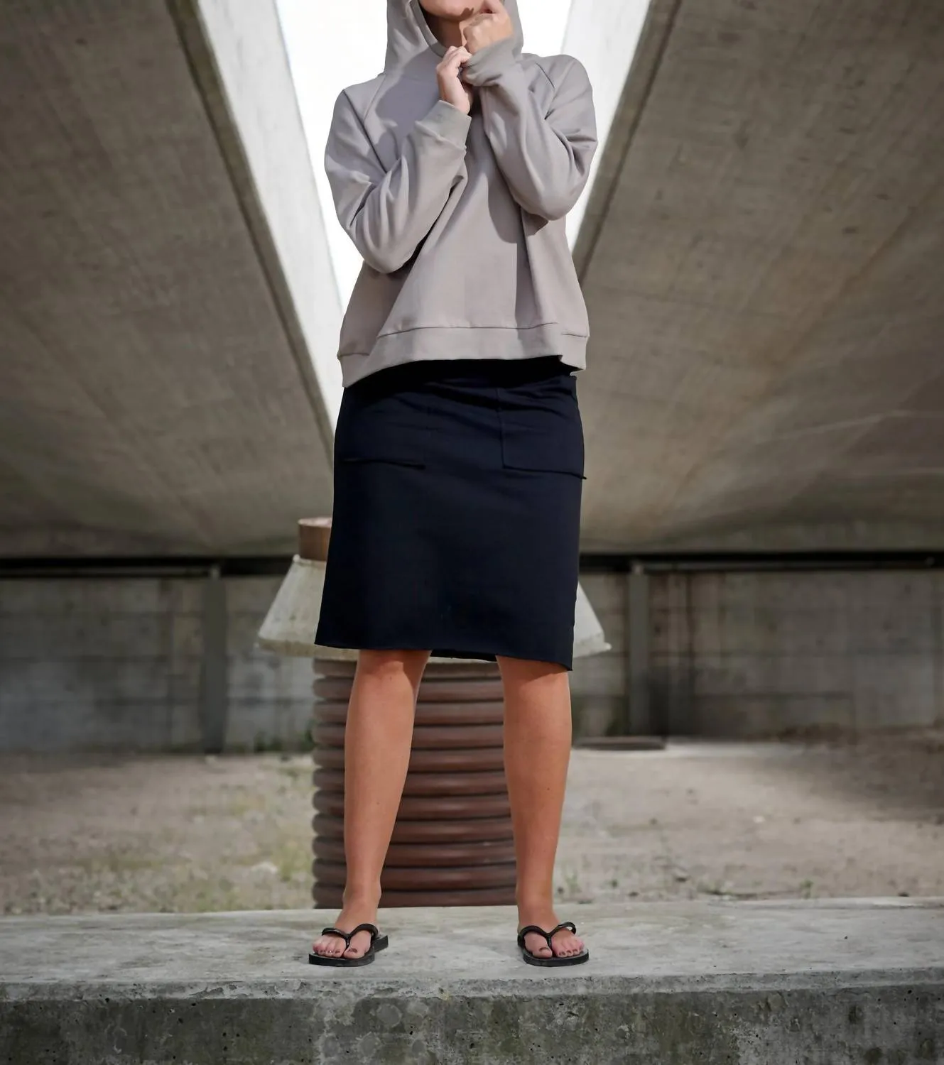 Jupe Sport Femme en Suédine Noir