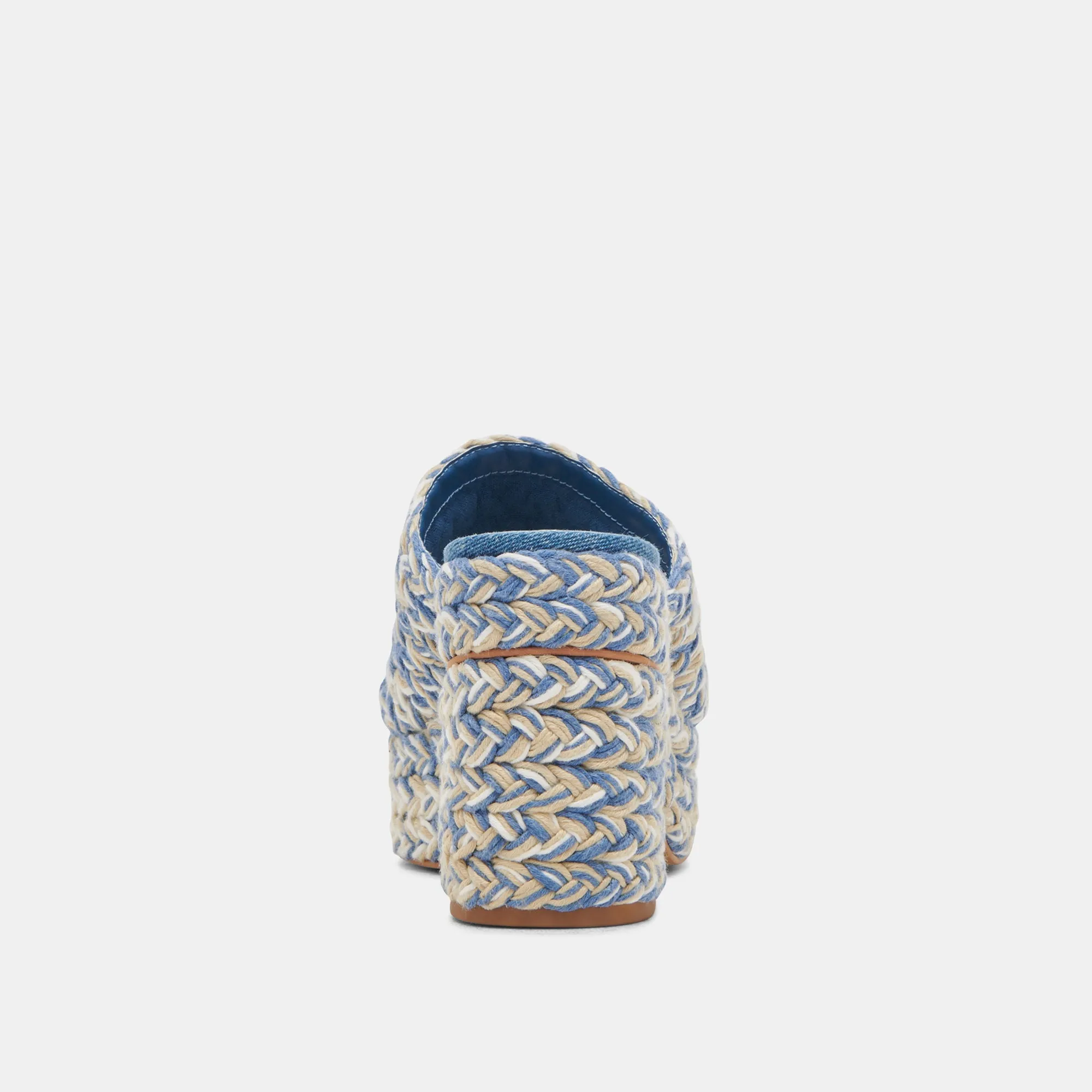 LADY HEELS BLEU MULTI TISSÉ