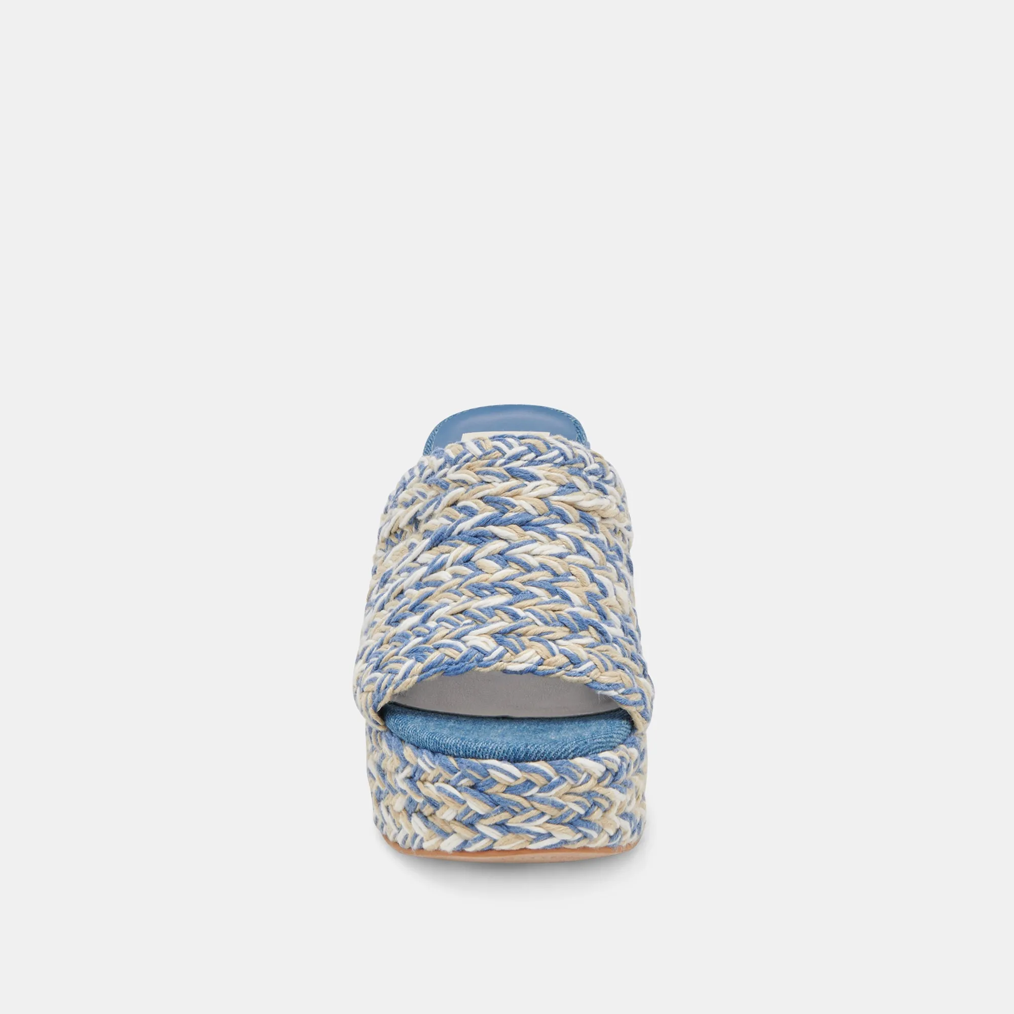 LADY HEELS BLEU MULTI TISSÉ