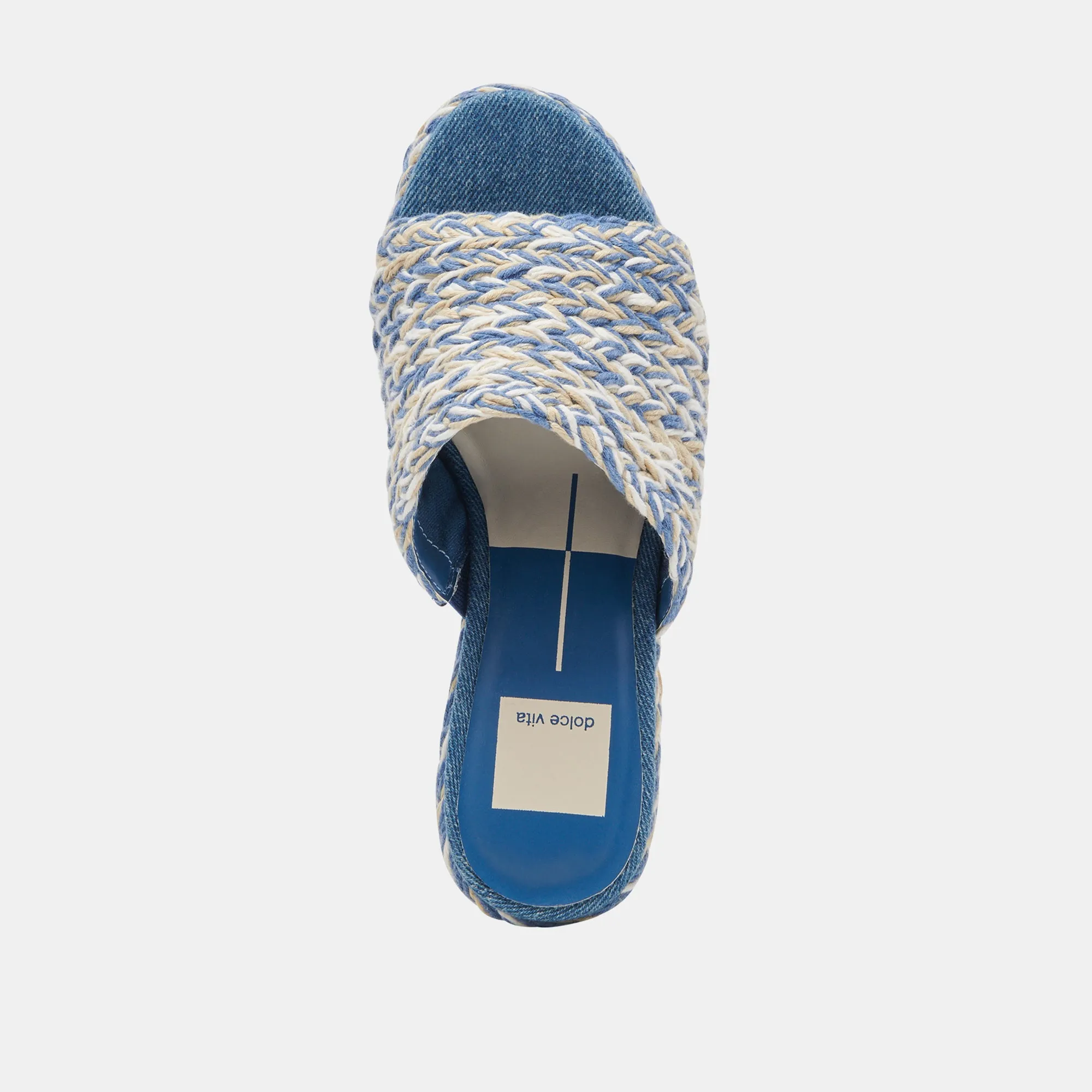 LADY HEELS BLEU MULTI TISSÉ