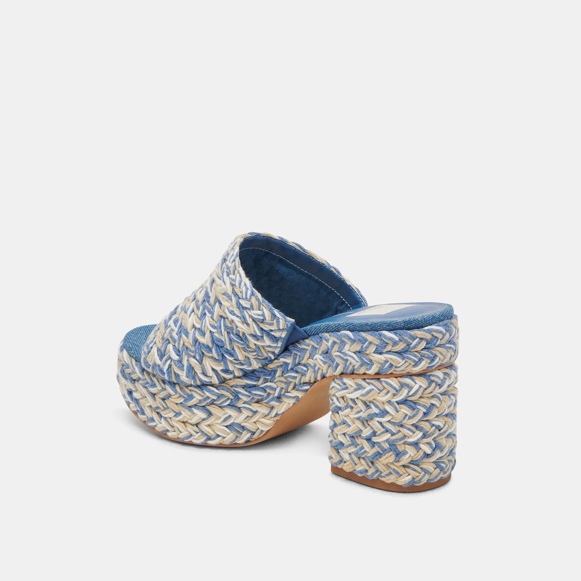 LADY HEELS BLEU MULTI TISSÉ