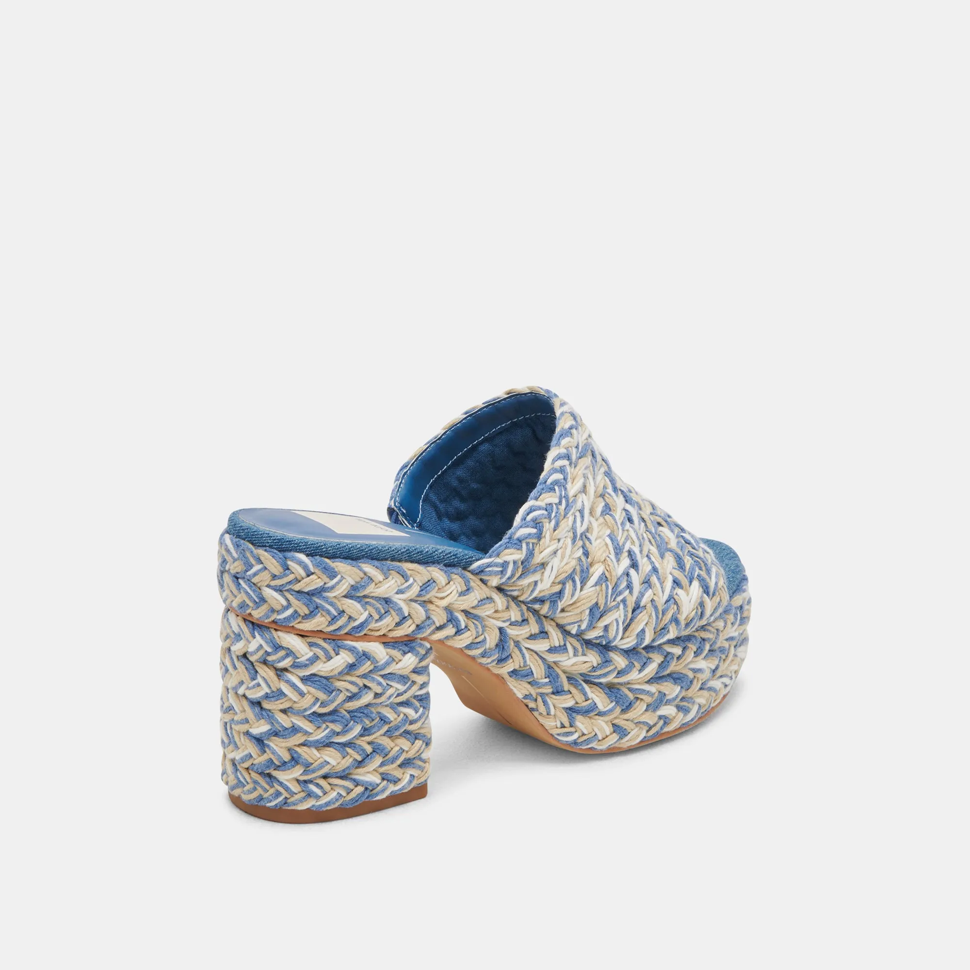 LADY HEELS BLEU MULTI TISSÉ