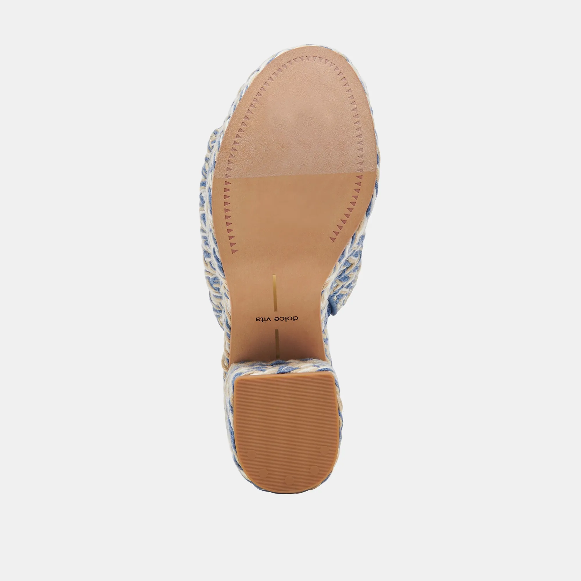LADY HEELS BLEU MULTI TISSÉ