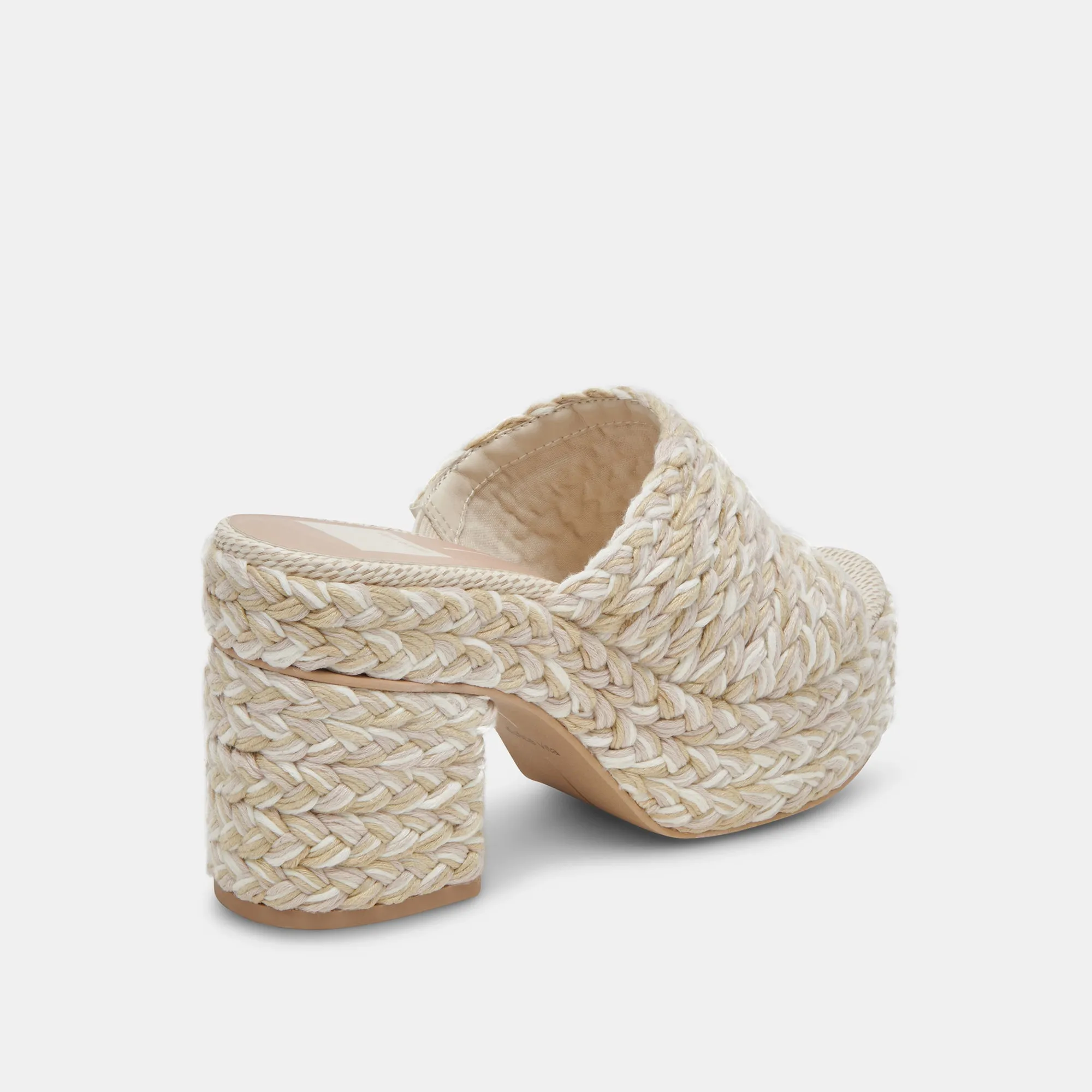 LADY HEELS IVOIRE MULTI TISSÉ
