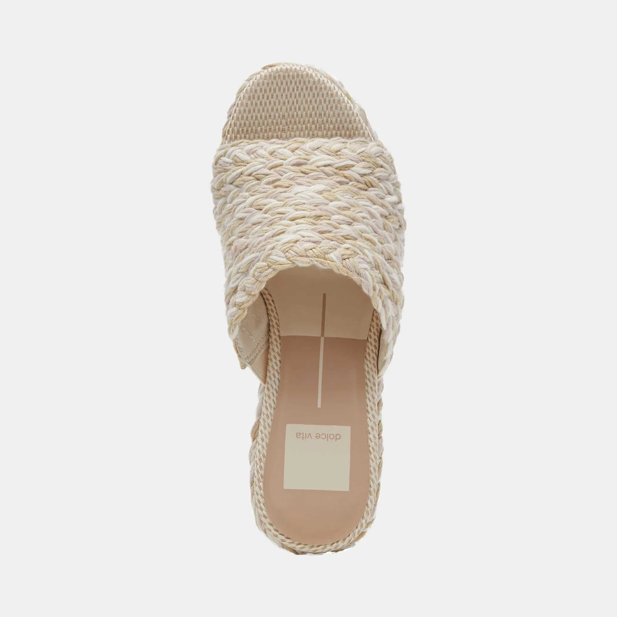 LADY HEELS IVOIRE MULTI TISSÉ