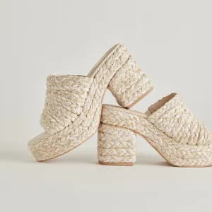 LADY HEELS IVOIRE MULTI TISSÉ