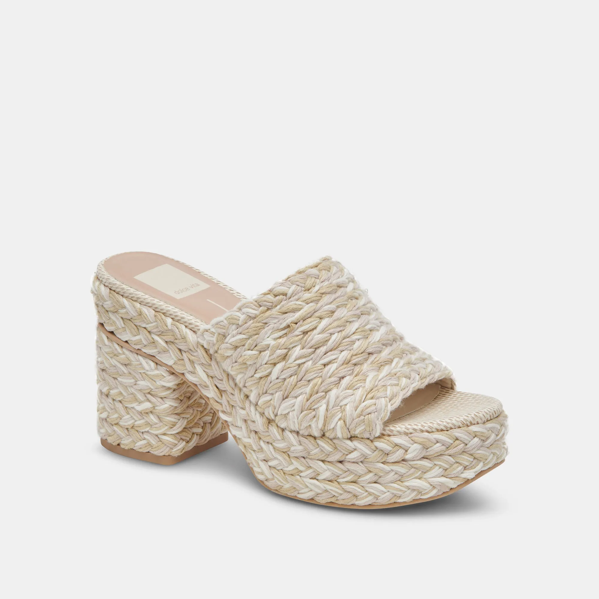 LADY HEELS IVOIRE MULTI TISSÉ