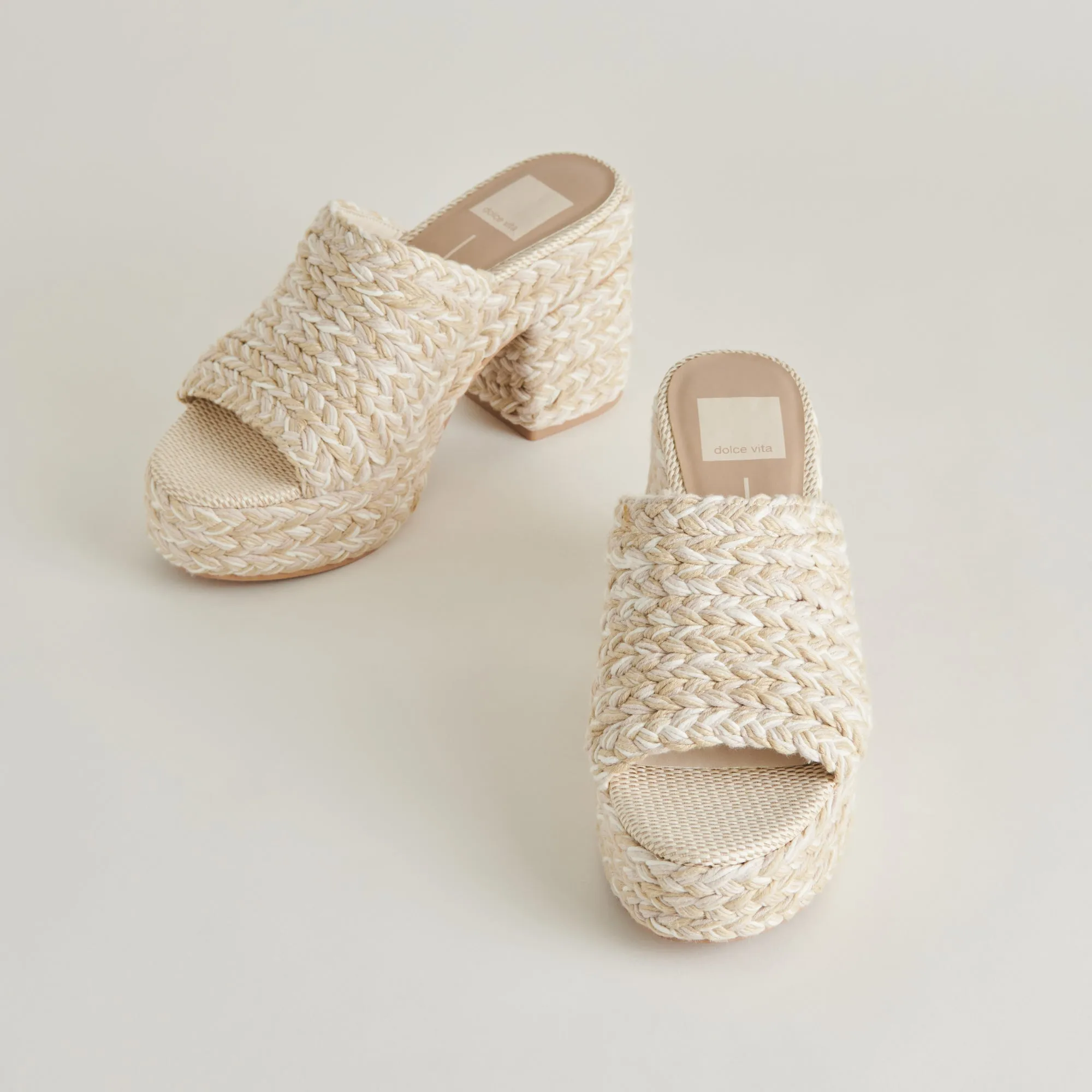 LADY HEELS IVOIRE MULTI TISSÉ